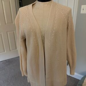 GAP Cream Cable Knit Cardigan